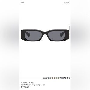 Bonnie Clyde Black Double Slap Sunglasses